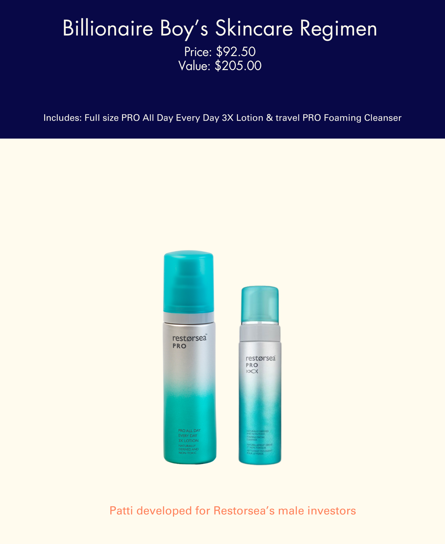 Restorsea Billionaire Boy’s Skincare Regiman